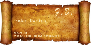 Feder Dorina névjegykártya