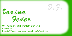 dorina feder business card